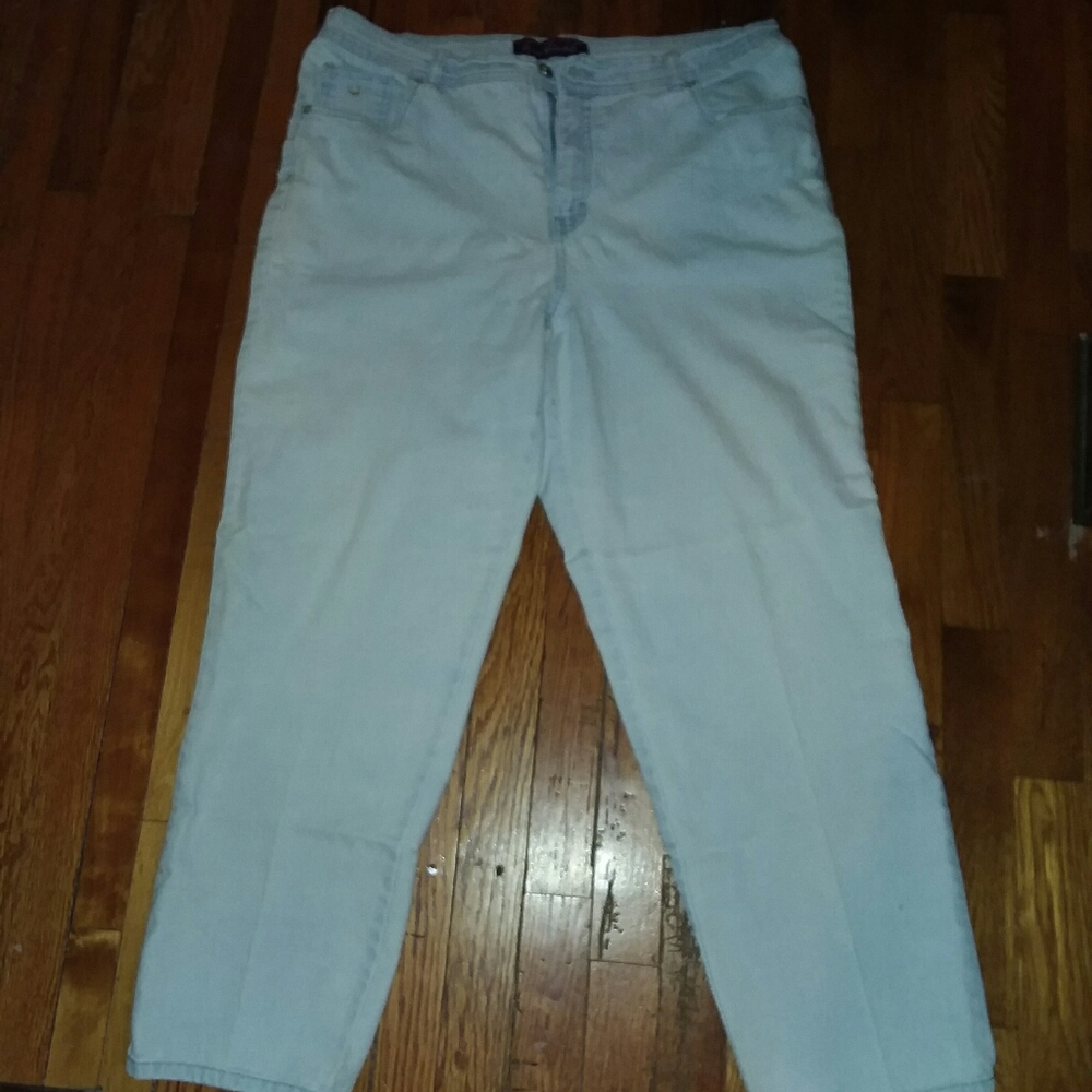 Light wash blue jeans
